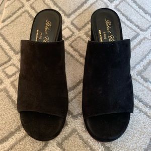 Robert Clergerie Black Suede Mule pumps